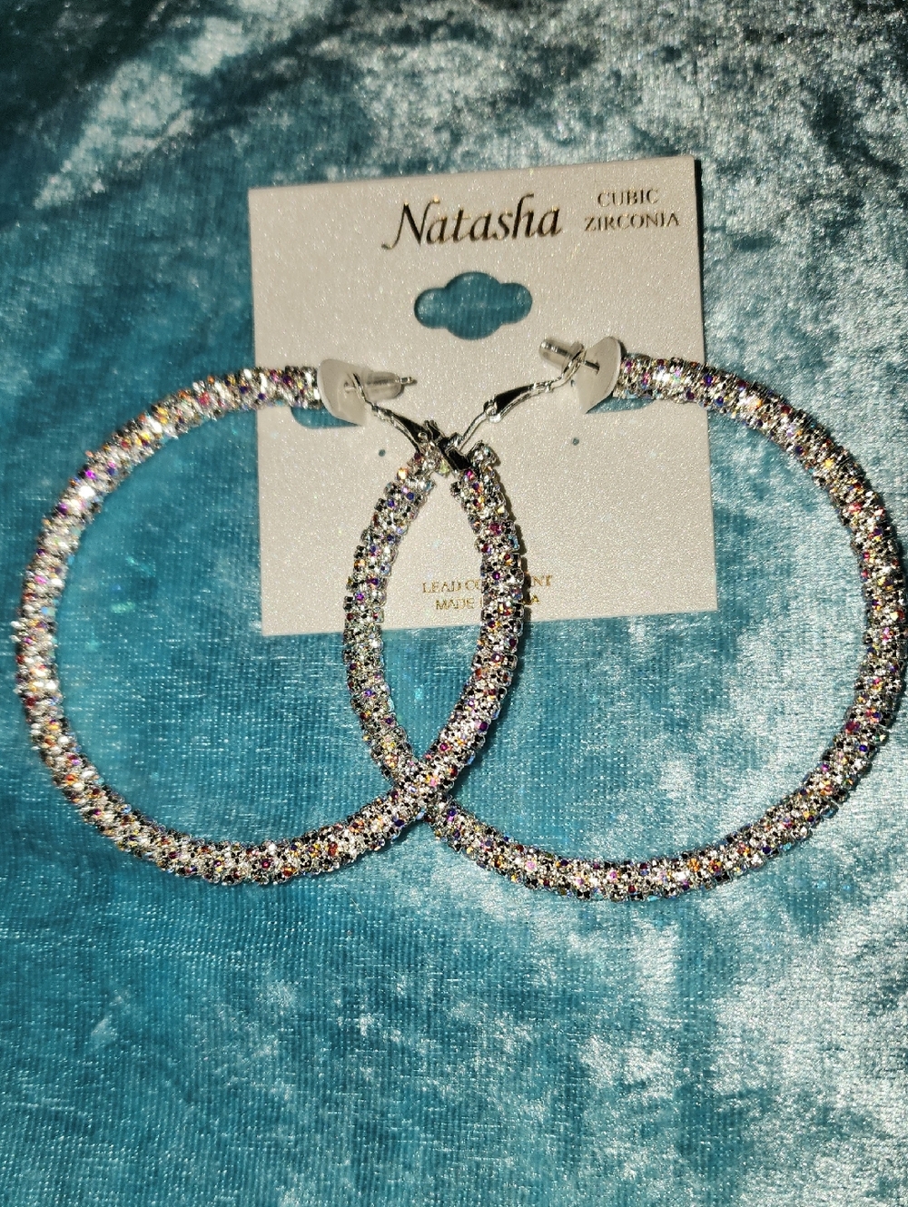 Natasha Couture Multicolor Sparkle✨️ Hoop Earrings/ NWT ✨️